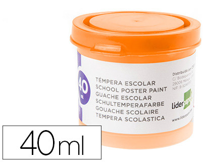 40ml. témpera escolar Liderpapel naranja